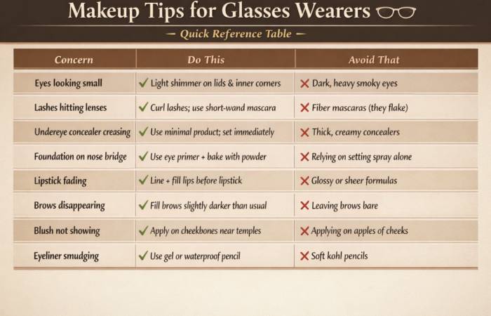 how to wear lipstick with glasses